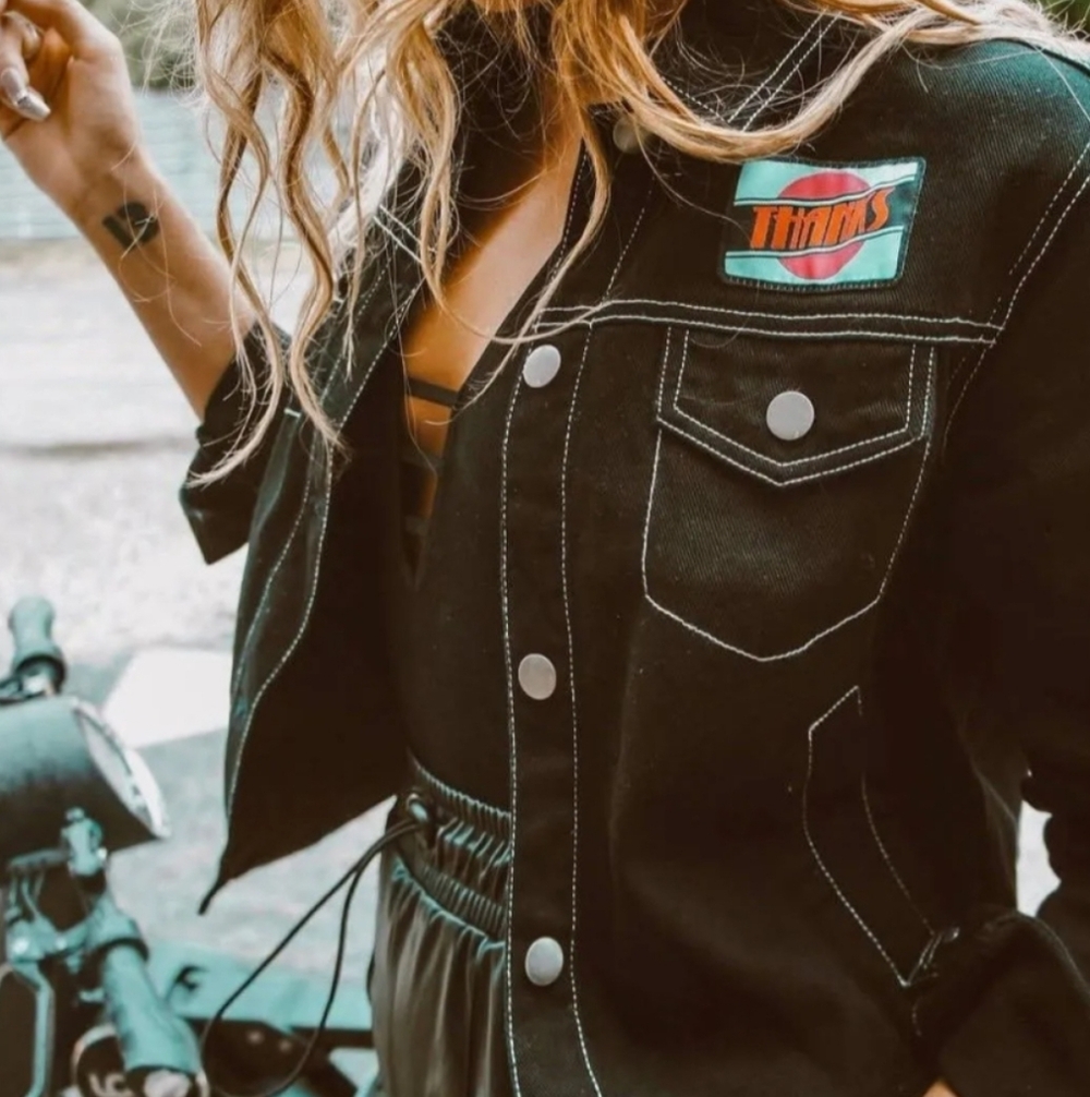 Womens Black Denim Jacket